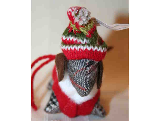 Dachshund in Sweater Plush Christmas Tree Ornament