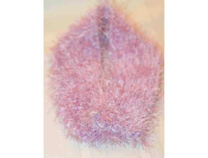 Hand Knit Dog Scarf Pink