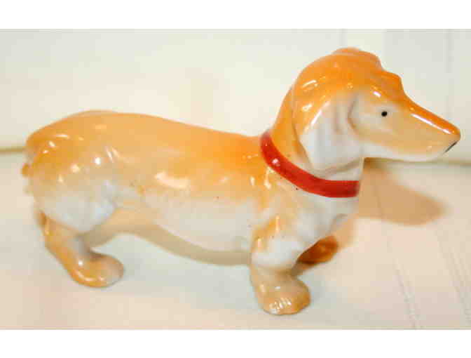 1940s Cream Colored Dachshund Figurine Vintage Dog