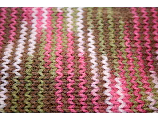 Hand Knitted Dachshund Sweater Pink and Taupe