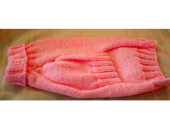Handmade Pink Knitted Dog Dachshund Sweater