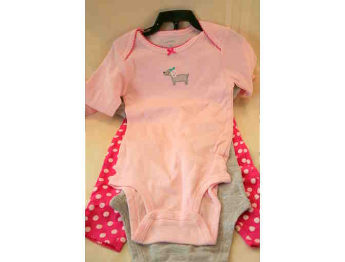 Carters Baby Size 12 Months Dachshund Onesie and Pants