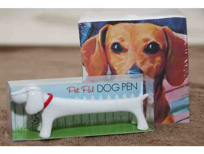 Dachshund Pen and note cube