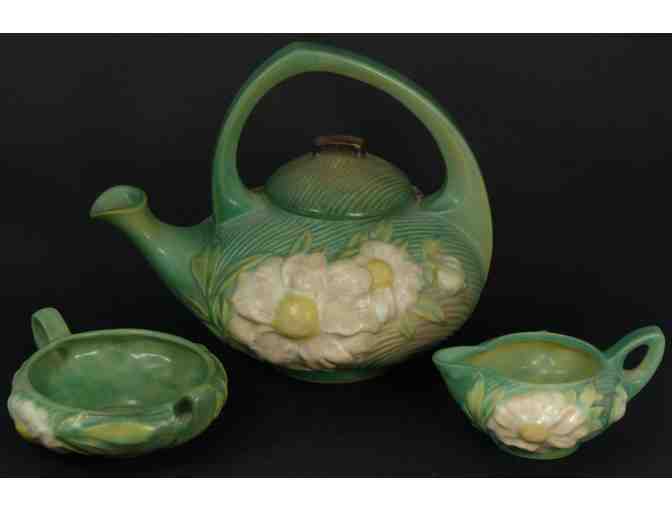 Roseville Pottery Tea, Sugar and Creamer Set