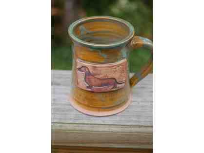 Handcrafted Dachshund Mug by Applewood Pottery