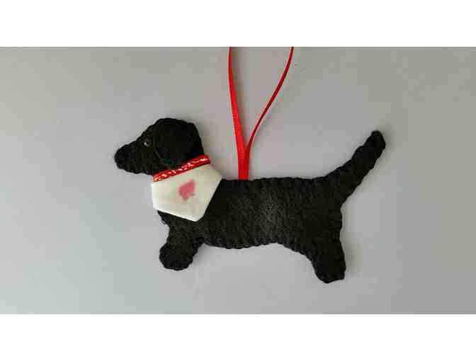 Handcrafted Felted Dog Ornament Created from Your Photo