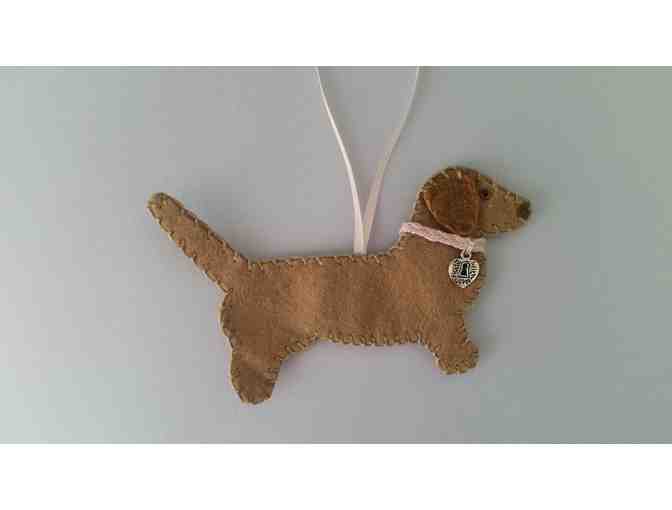 Handcrafted Felted Dog Ornament Created from Your Photo