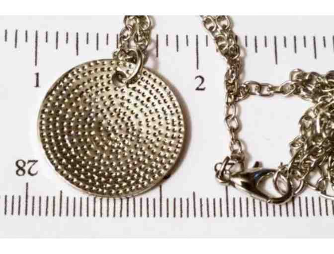 Adopt Paw Print Circle Rescue Charm Necklace