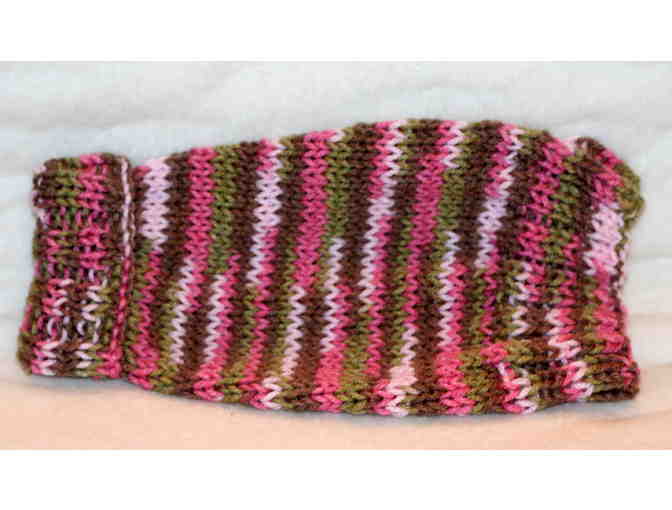 Handmade Pink and Olive Dachshund Sweater Dog Winter