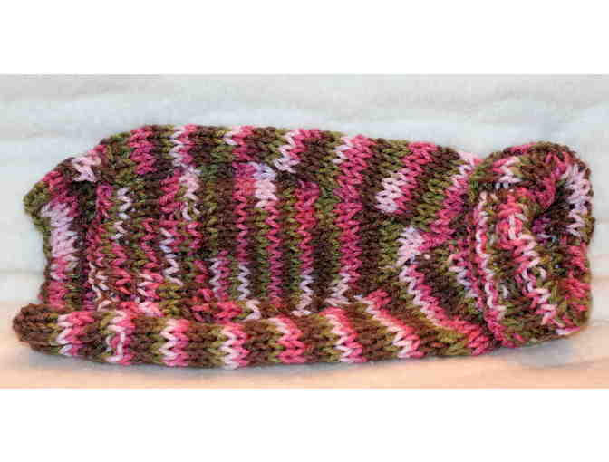 Handmade Pink and Olive Dachshund Sweater Dog Winter