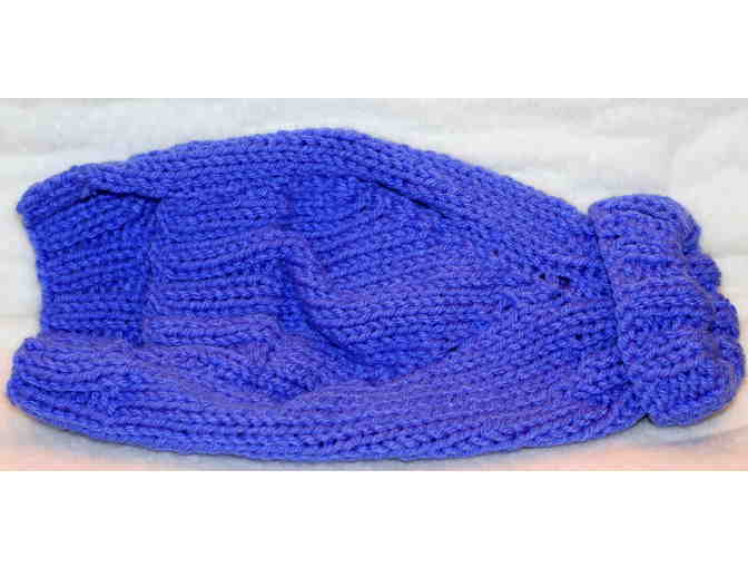 Handmade Purple Mini Dachshund Dog Sweater with Bone Applique