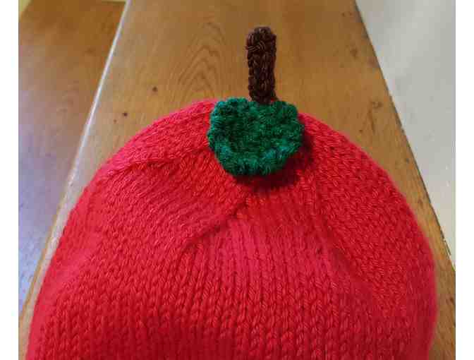 Hand Knit Apple Hat