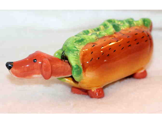 Dachshund Bobblehead Hot Dog Christmas Ornament