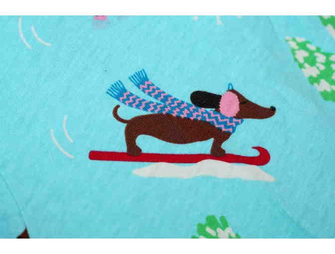 Sledding Dachshunds Nighshirt Size Small / Medium (6-10)