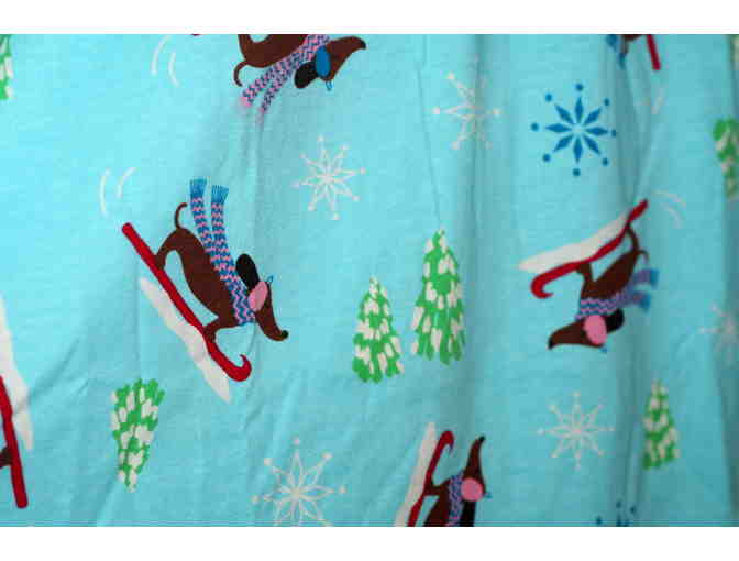Sledding Dachshunds Nighshirt Size Small / Medium (6-10)