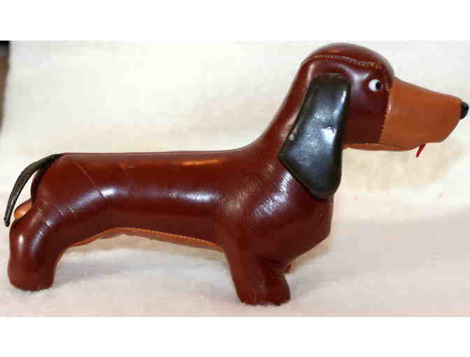 Leather Dachshund Figurine