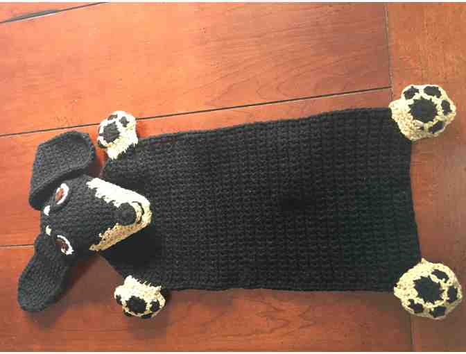 Black and Tan Crocheted Doxie Lovie
