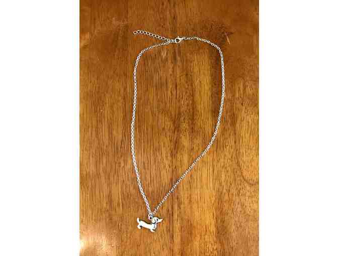 Silver Dachshund Dog Necklace