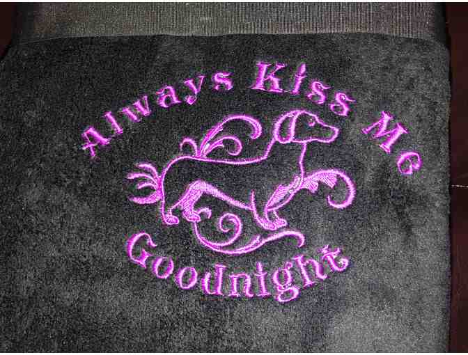 Always Kiss Me Goodnight Plush Throw