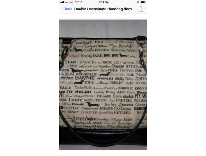 Double Dachshund Handbag