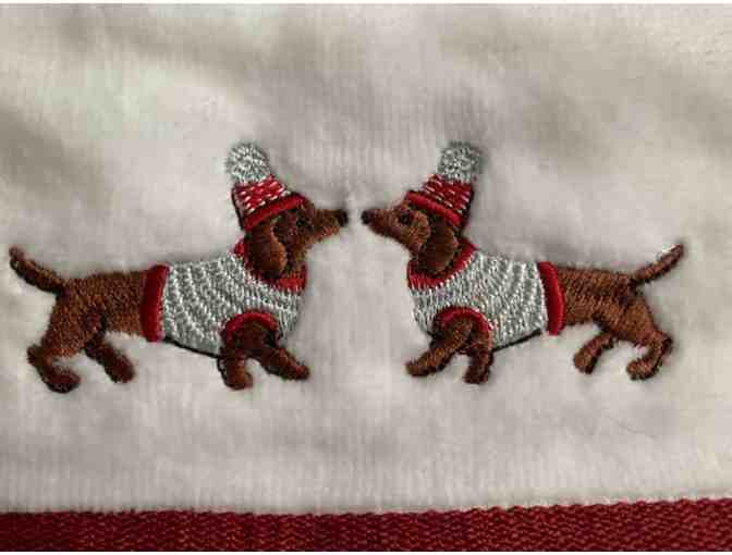 Dachshund Holiday Hand Towels