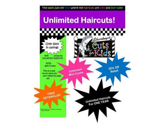 Sharkey's Cuts For Kids: One Free Yearly Membership