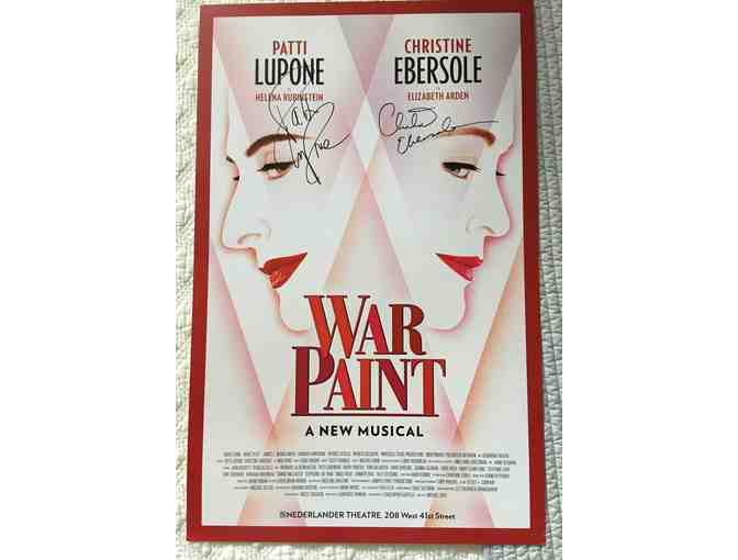 001. Autographed Broadway show poster - WAR PAINT + original Goodman program