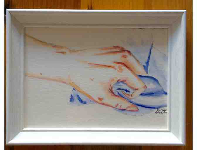 004. Art - a Tense Hand in watercolors - Photo 1