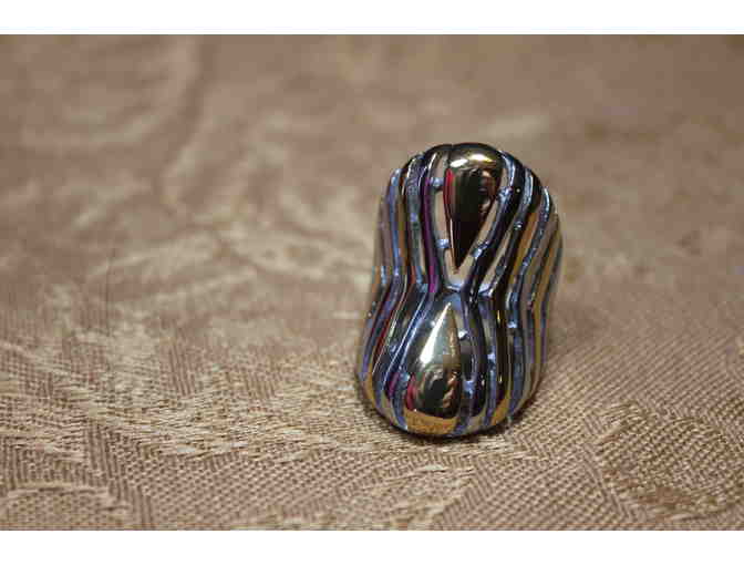 Artistic Gold and Silver Ring
