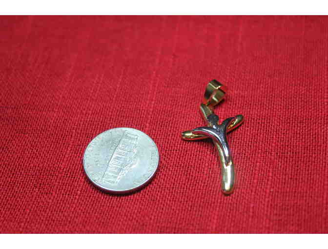 Gold and Silver Cross Pendant
