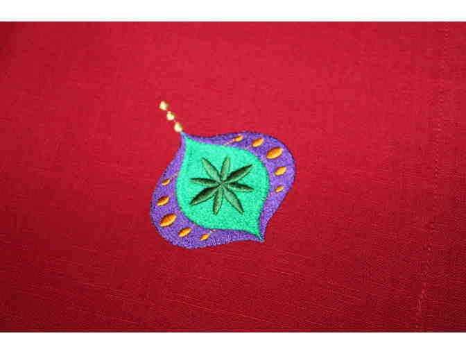 Embroidered Table Napkins, Christmas