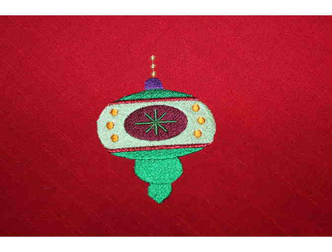 Embroidered Table Napkins, Christmas