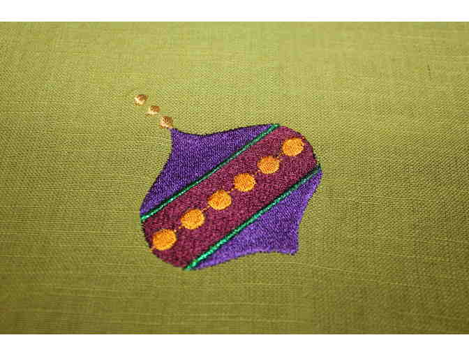 Embroidered Table Napkins, Christmas