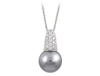 Belle Etoile Pearl Candy Grey Pendant and Chain from DeVries Jewelers
