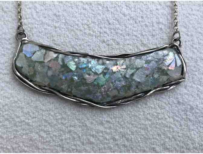 Silver and Roman Glass necklace