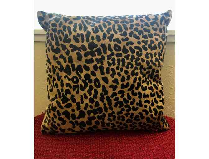 Faux Leopard Print on Cow Hide Pillows