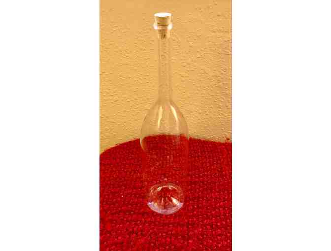 Handblown Glass Bottle with Cork