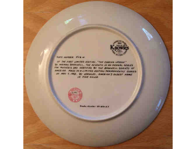 Norman Rockwell Limited Edition Plate: The Cooking Lesson