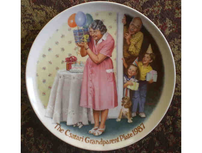 THE SNEAK PREVIEW Csatari Grandparent Collector Plate 1987