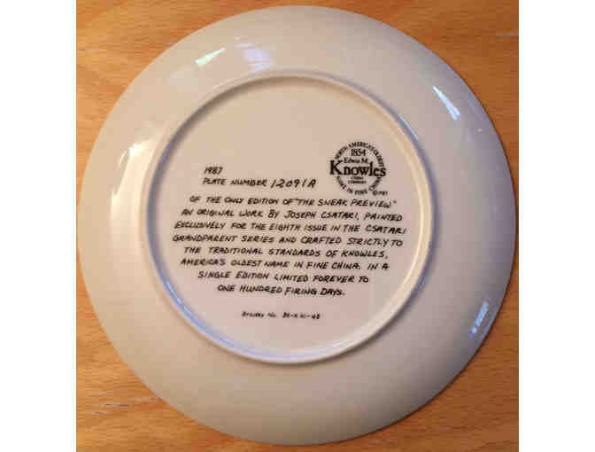 THE SNEAK PREVIEW Csatari Grandparent Collector Plate 1987