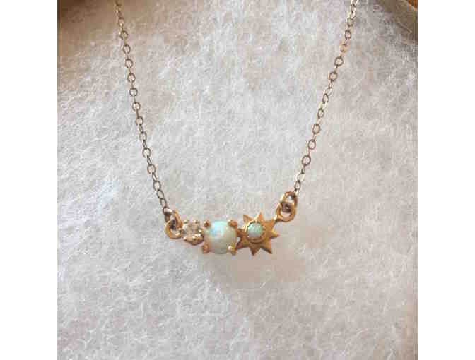 Opal and Diamond Necklace