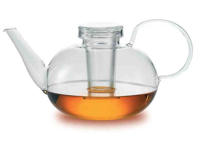 Jenaer Glas, Wagenfeld Collection, Glass Teapot with Lid and 2 Glass Filters