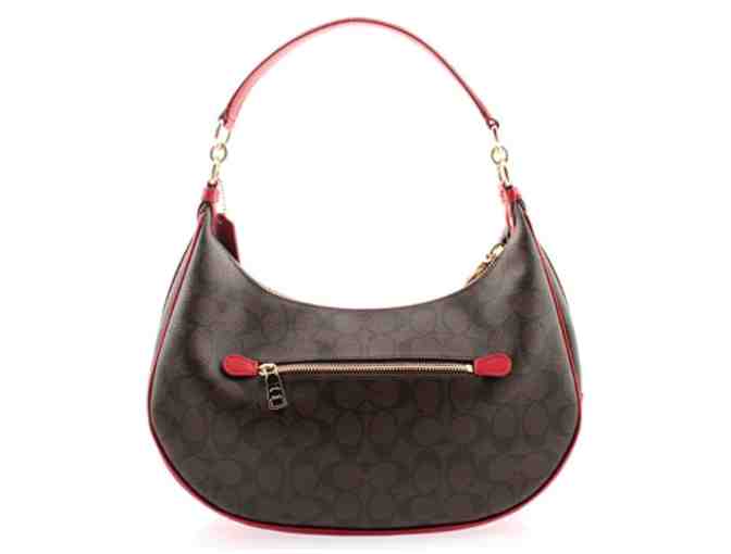 Coach Harley East West Hobo in Brown/True Red