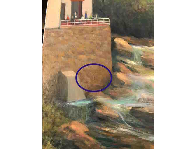 Original Painting by William Covel Lewis: Pont Aven Houses