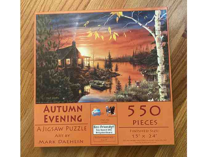 3 Jigsaw Puzzles: Secret Cove, Autumn Evening, and Colorful Marina