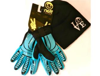 Neff Snowboard Cover, Gloves and Beanie