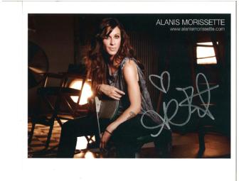 Alanis Morissette Autographed Fender Squier Bullet Strat Guitar and Photo