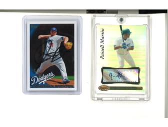 Lot of 6 L.A. Dodgers Baseball Cards - all autographed!