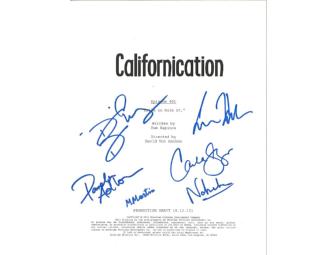 Californication Autographed Script Cover and Seasons 1-4 DVD Set