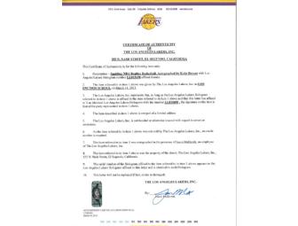 Kobe Bryant Autographed Basketball with Certificate of Authenticity